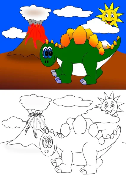 Dinosaur - coloring book — Stock Photo, Image