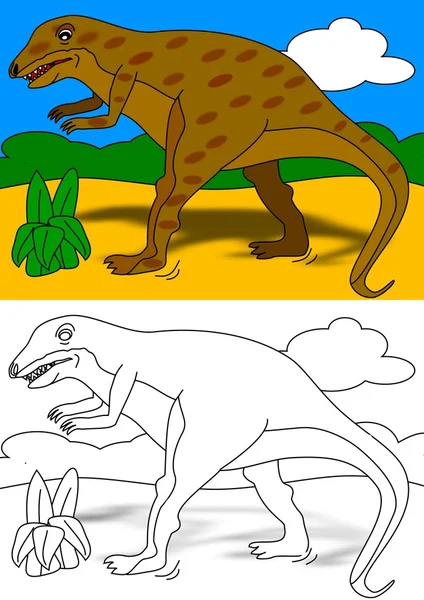 Dinosaurio - libro para colorear — Foto de Stock