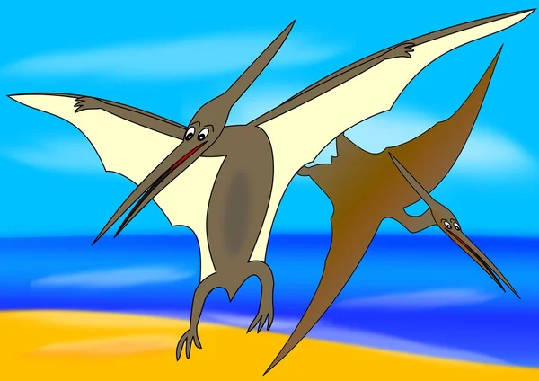 Pteranodon - доісторичної птиці — стокове фото