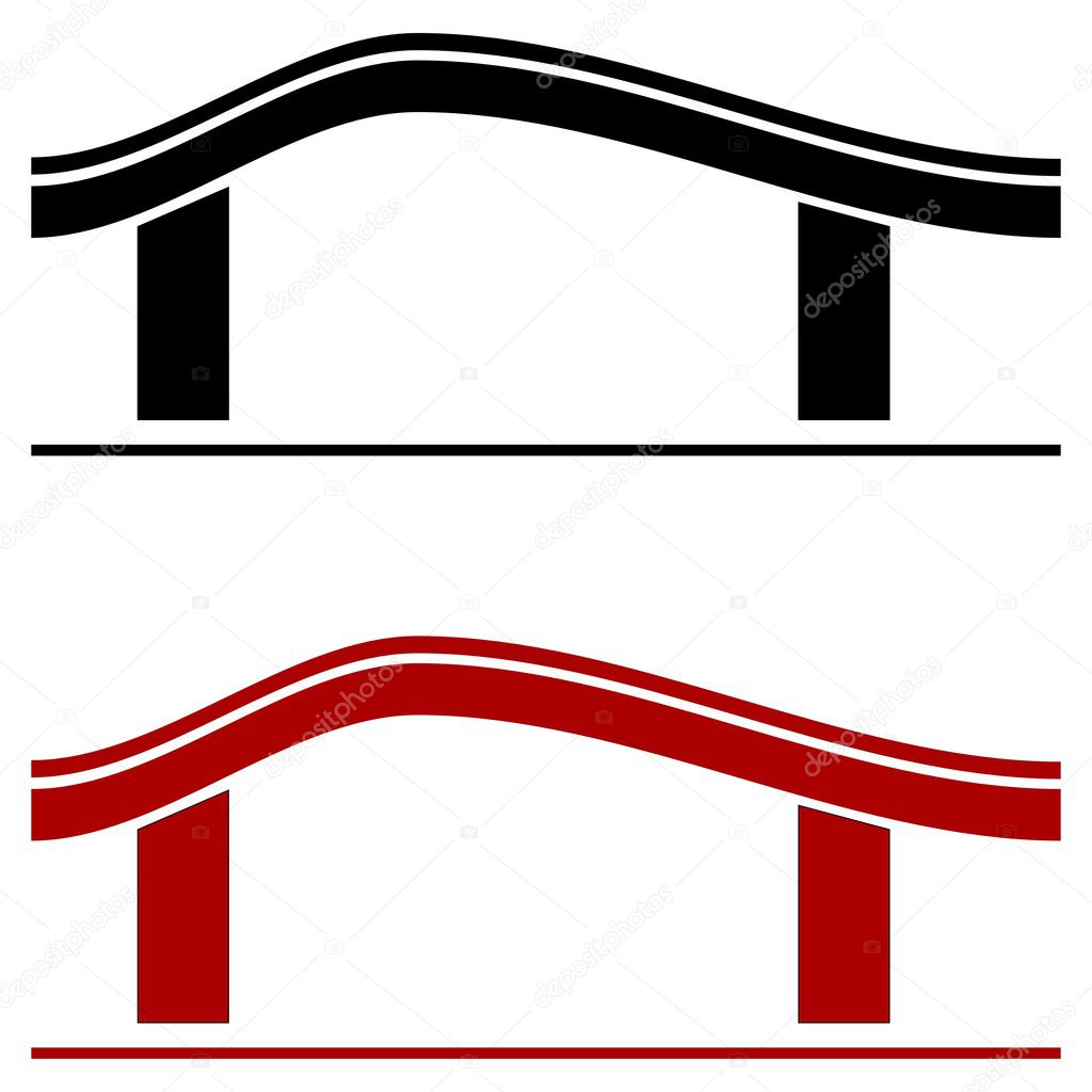 The house roof as a logo - Illustration