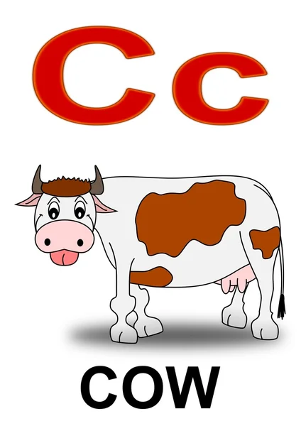 Літера "с" корова — стокове фото