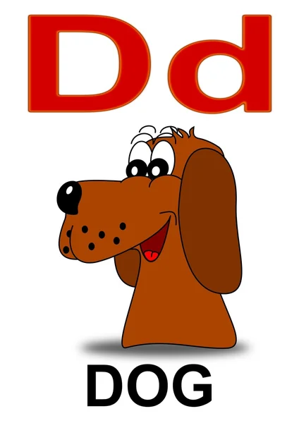 Γράμμα "d" σκυλί — Φωτογραφία Αρχείου
