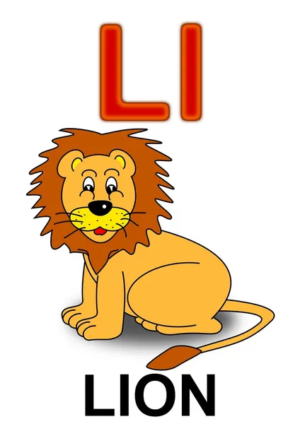 Lettre "L" lion — Photo