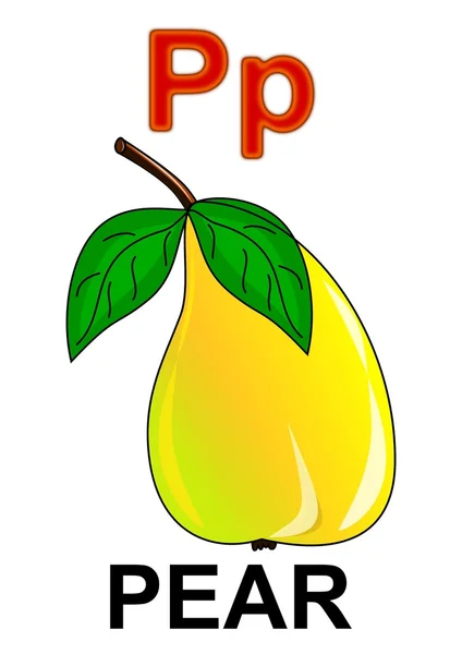 Letter "P" pear — Stock Photo, Image
