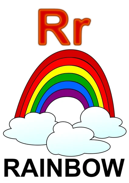 Bogstavet "R" regnbue - Stock-foto