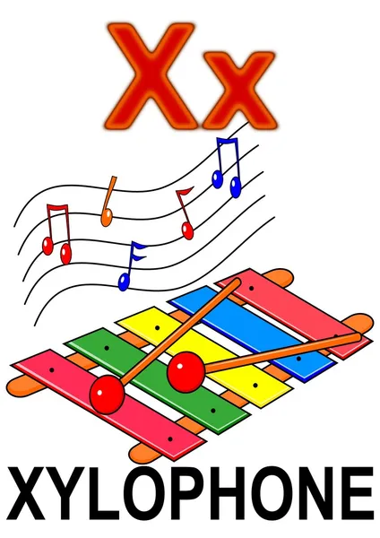手紙「x」の木琴 — ストック写真