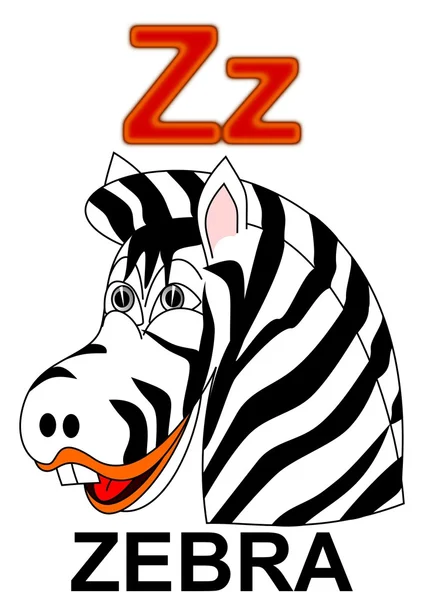 Letter "Z" zebra — Stockfoto