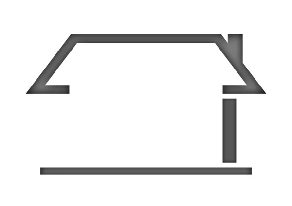 Bir ev - silüeti logosu — Stok fotoğraf