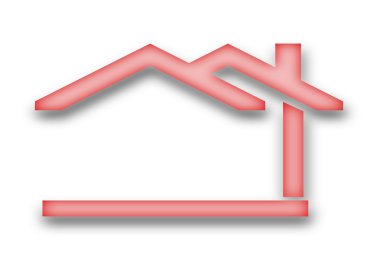 The house with a gable roof clipart