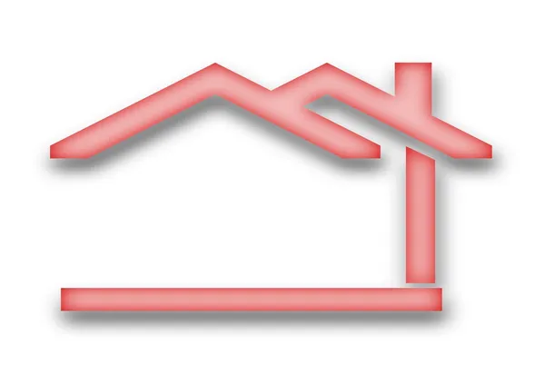 Дом с двускатной крышей — стоковое фото