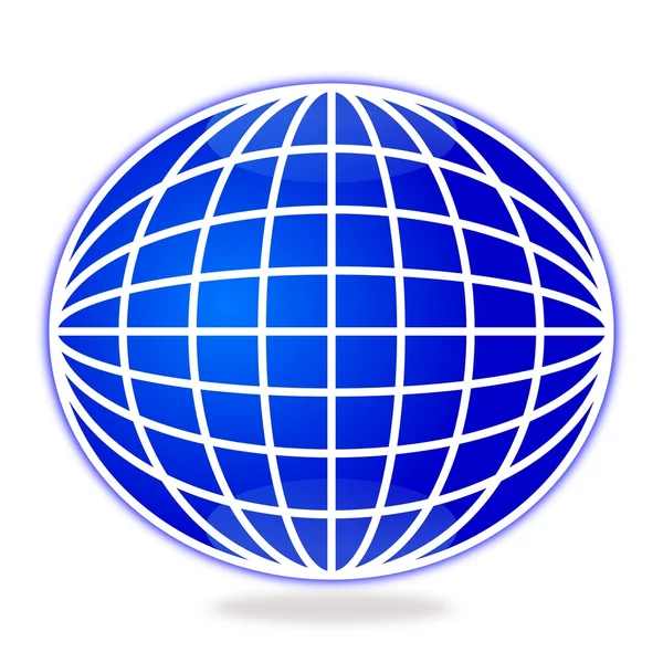 Globe linjer, cirklar - blå — Stockfoto