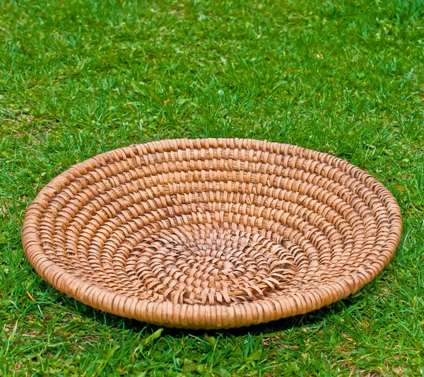 stock image Wooden Basket on grass