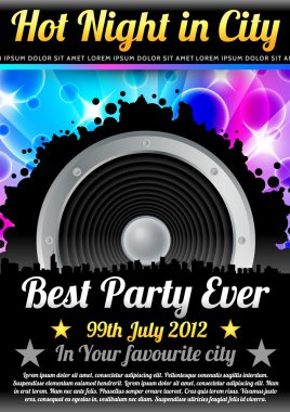 Disco Theme with Speaker clipart