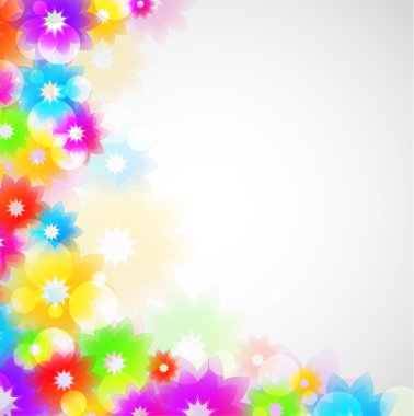 Colorful Flower design clipart