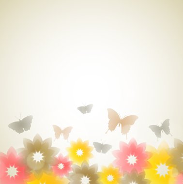 Butterflies and Flowers clipart