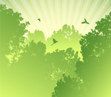 Forest silhouette clipart