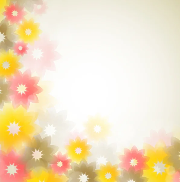Design de fleurs rétro — Image vectorielle