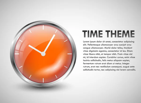 Horloge orange thème — Image vectorielle