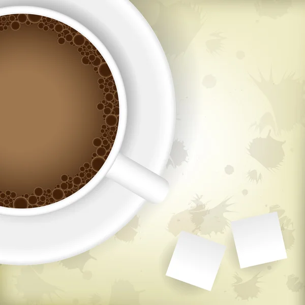 Caffè e zucchero — Vettoriale Stock