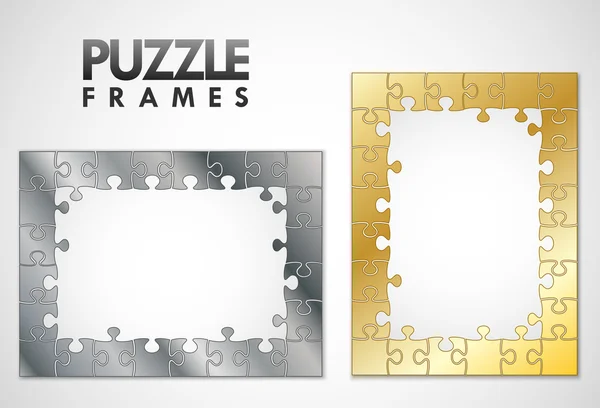 Puzzle frames — Stock Vector