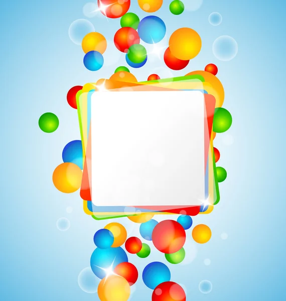 Conception ludique avec boules colorées — Image vectorielle