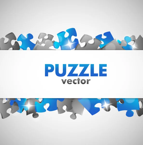 Puzzle blaues Design — Stockvektor