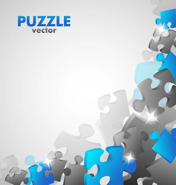 Puzzle Diseño azul — Archivo Imágenes Vectoriales