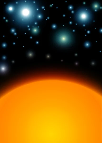 Raum mit Sonnenvektor — Stockvektor