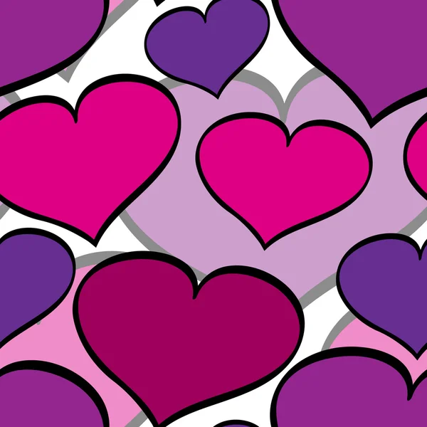 Patrón de corazones de San Valentín sin costuras — Vector de stock