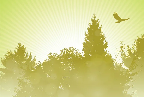Silhouette forestière — Image vectorielle
