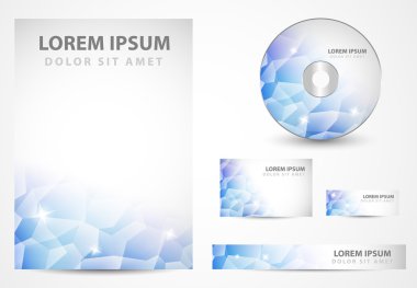 Crystal Business Layout with place for logo and text clipart