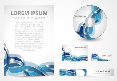 Graphic Business Layout with place for logo and text clipart