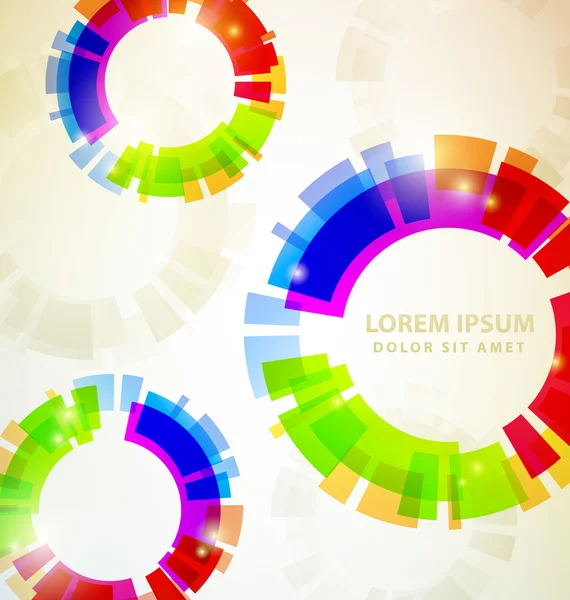 Regenboog abstracte kleurrijke cirkels achtergrond — Stockvector