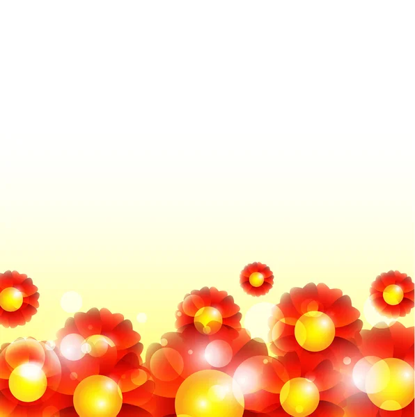 红色花朵背景 — 图库矢量图片