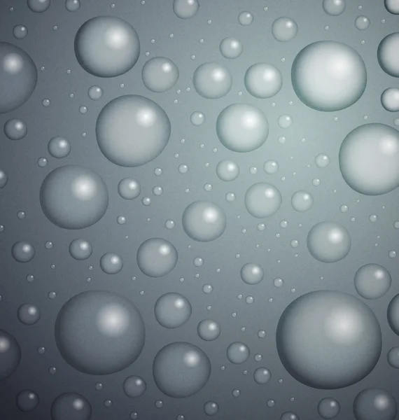 Gouttes d'eau sur métal — Image vectorielle