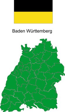 Baden wurttemberg vektör