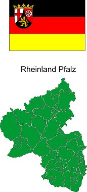 Rhineland-Palatinate'deki / vektör