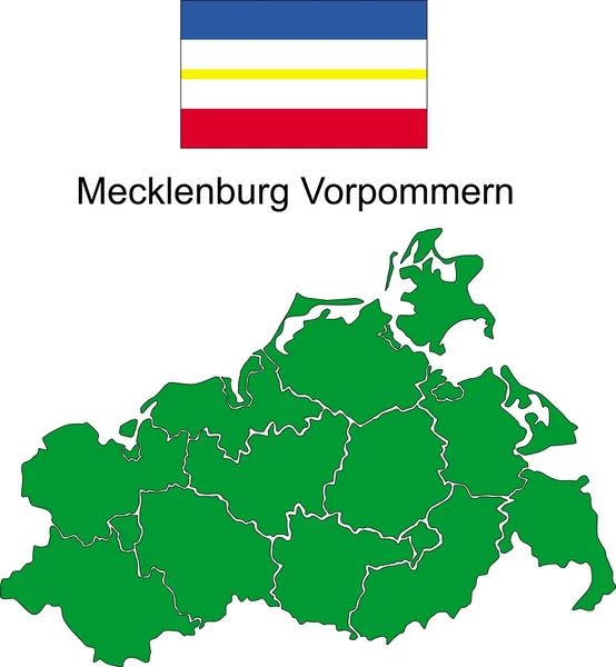 Mecklenburg-Vorpommen Vektor — Stock Vector