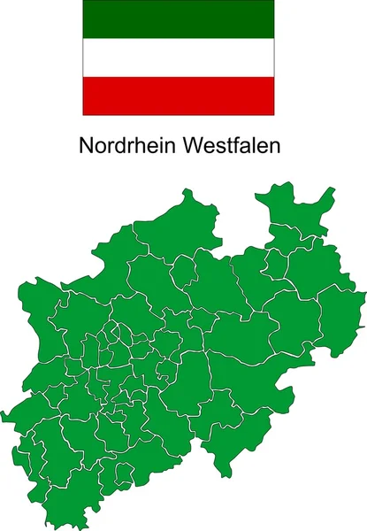 North Rhine-Westphalia Vektor — Stock Vector