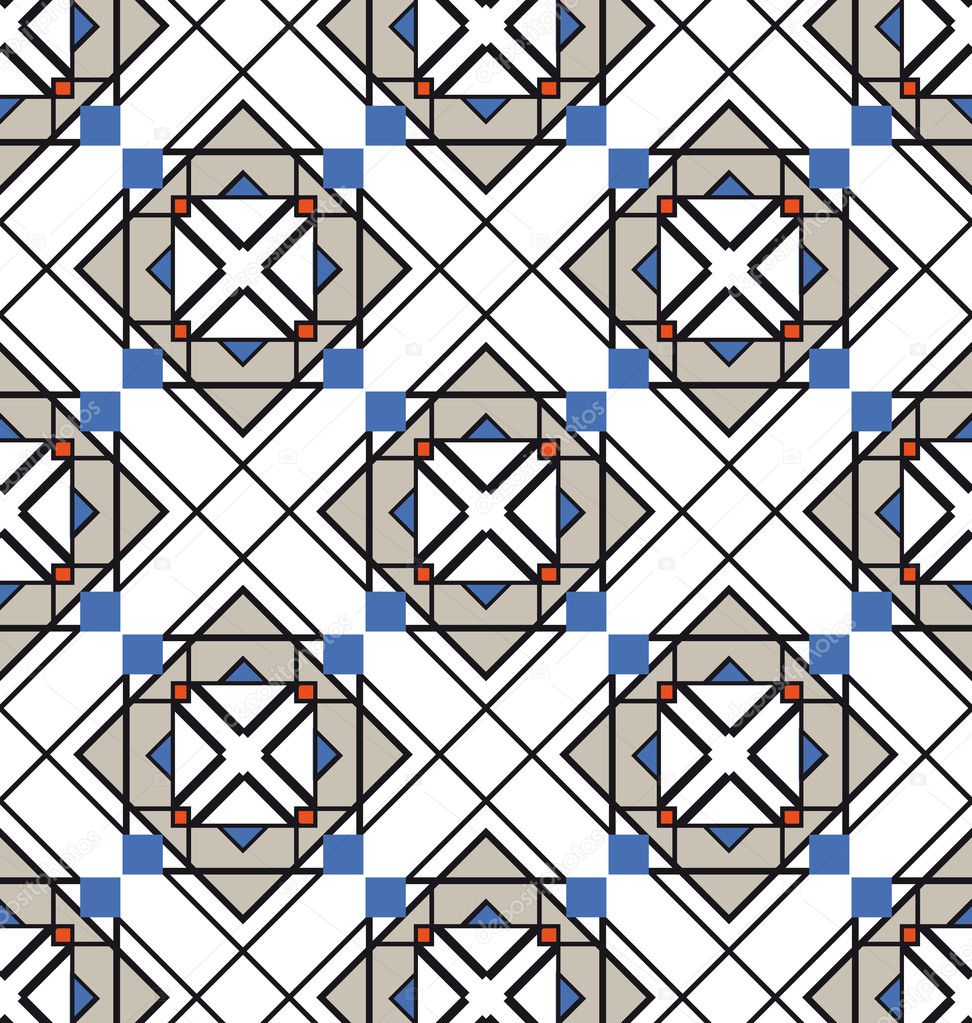 Squares tile pattern