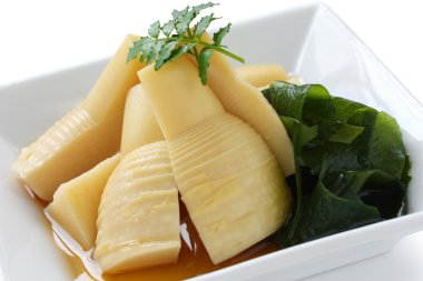 Simmered bamboo shoots clipart