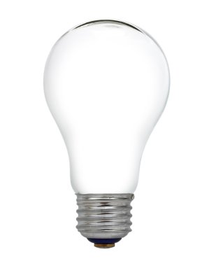 Empty electric light bulb