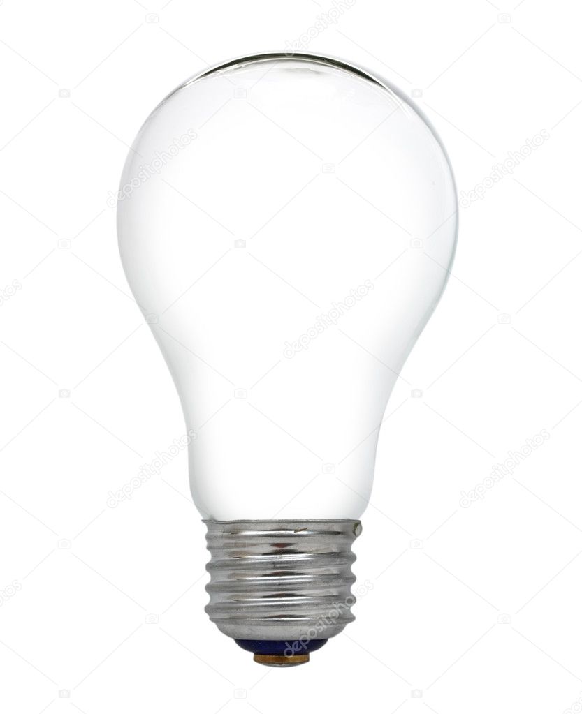 Empty electric light bulb