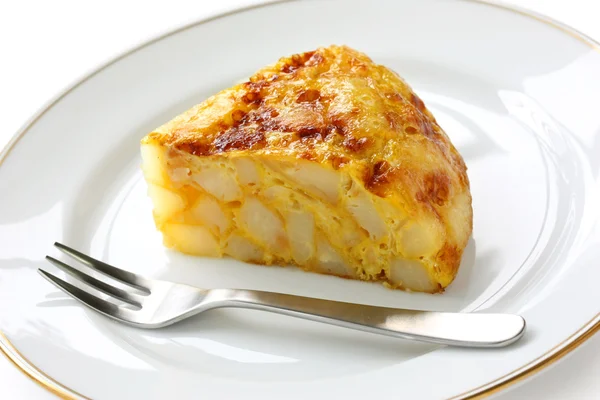 Tortilla, İspanyol patates omlet — Stok fotoğraf