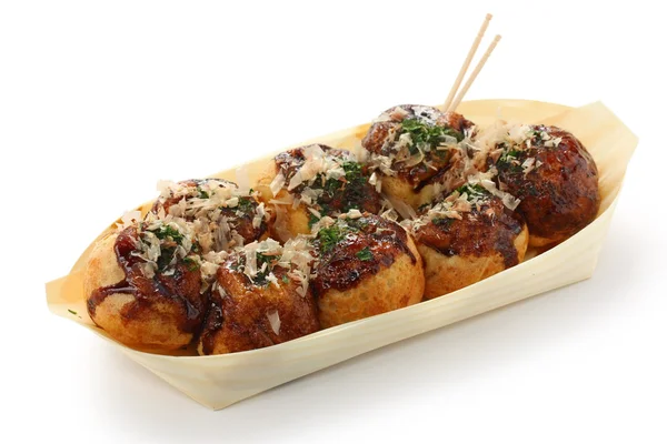 Takoyaki, bolas de polvo, comida japonesa — Fotografia de Stock