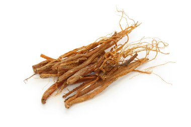Ginseng roots, traditional chinese herbal medicine clipart