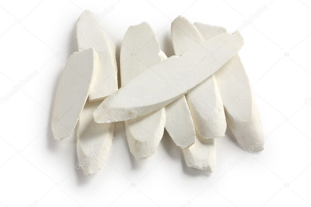 Shan yao, dried chinese yam, traditional chinese herbal medicine Stock