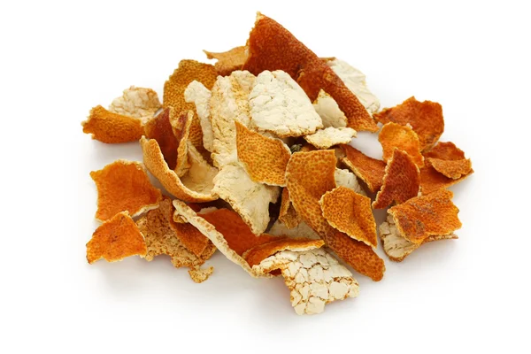 Chenpi, kulit jeruk kering, obat herbal tradisional Cina — Stok Foto