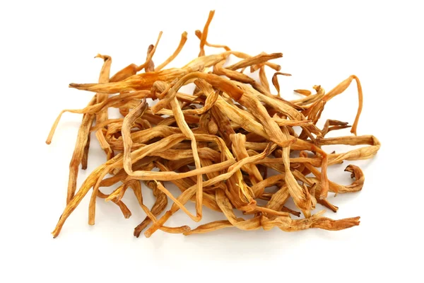 Lírio seco brotos, medicina tradicional chinesa à base de plantas — Fotografia de Stock