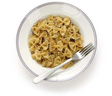 Kasha varnishkes, buckwheat and bow-tie pasta, a traditional jewish dish clipart